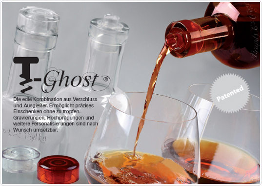 T-Ghost Ausgießer für Flaschen transparent